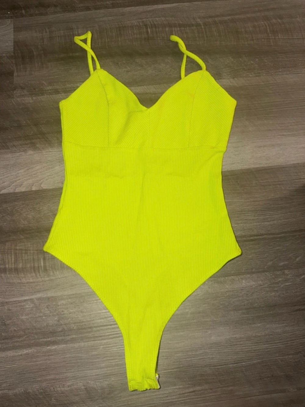 Lulu's Neon Lime Ribbed Off-the-Shoulder Sweater Tank